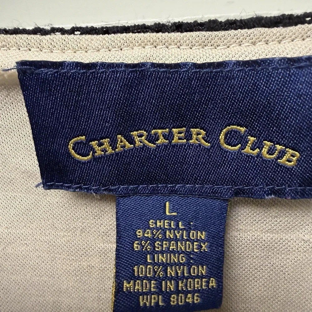 Charter Club Y2K Romantic Lace Sheer Scalloped Hem Dark Whimsigoth Sz Large Top - Picture 2 of 9